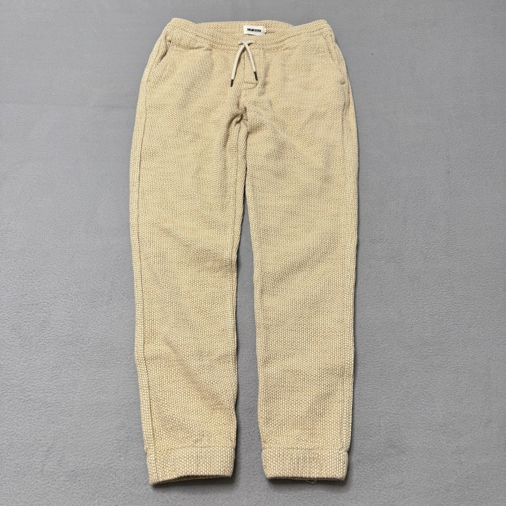Taylor Stitch Apres Pant Men S Tan Organic Cotton Waffle Knit Jogger Lounge